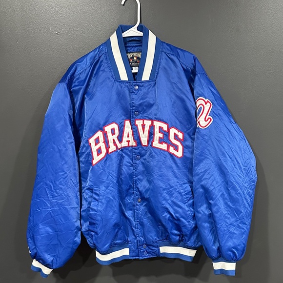 Majestic Other - Majestic Blue Braves Varsity Jacket